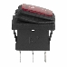 Выключатель клавишный 250V 6А (3с) ON-OFF красный  с подсветкой  Mini ВЛАГОЗАЩИТА REXANT