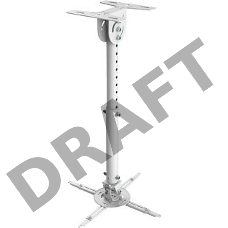 Кронштейн Wize WPB-W белый {Потолочные, Макс. крепежное расстояние 260х260, макс. вес нагрузки 12 кг, Наклон,поворот °+/-15, расстояние от стены/ потолка 43-64 см}