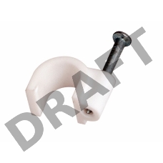 Крепеж кабеля круглый 8 мм, белый (упак. 50 шт)  REXANT