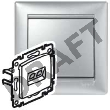 Электроустановочные изделия Legrand Legrand 770230 Розетка RJ45 Valena 1 выход Кат.5e UTP (алюминий) монтаж на захватах