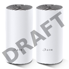 Домашняя Mesh Wi-Fi система TP-Link Deco E4 (3-Pack), 1167Мбит/с (5 ГГц: до 867 Мбит/с + 2,4 ГГц: до 300 Мбит/с),  2 порта 100 Мбит/с, 2 встроенные антенны на каждом модуле Deco