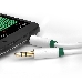 Greenconnect Кабель аудио 1.5m jack 3,5mm/jack 3,5mm белый, зеленая окантовка, ультрагибкий, 28 AWG, M/M, Premium , экран, стерео(GCR-AVC1662-1.5m)