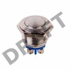 Кнопка  антивандальная Ø16  Б/Фикс (2c винт) (ON)-OFF сфера  REXANT