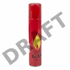 Газ для зажигалок, металлический баллон 200 мл (с универсальным штоком для большинства газовых устройств)