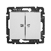 Электроустановочные изделия Legrand Legrand 774428 Выключатель  Valena 10А двухклавишный с подсветкой (белый)