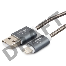 Кабель Cablexpert для Apple CC-G-APUSB02Gy-1.8M, AM/Lightning, серия Gold, длина 1.8м, титан, блистер
