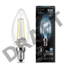 Лампа светодиодная Filament Свеча E14 9Вт 4100К GAUSS 103801209