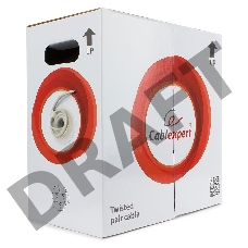 Кабель Cablexpert, UTP5e, 4 пары, 0.48 мм, CCA, однож., 305 м, серый