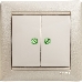 Электроустановочные изделия Legrand Legrand 774428 Выключатель  Valena 10А двухклавишный с подсветкой (белый)