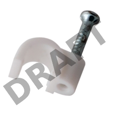 Крепеж кабеля круглый 3 мм, белый (упак. 50 шт.) REXANT