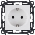 Механизм розетки Valena Life 16А 250В 2К+З защ. шторки безвинт. зажимы с лицевой панелью бел. Leg 753420