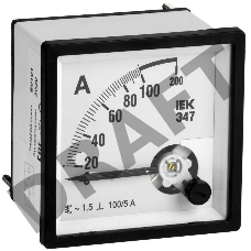 Амперметр Э47 72х72мм 100/5А кл. точн. 1.5 ИЭК IPA10-6-0100-E