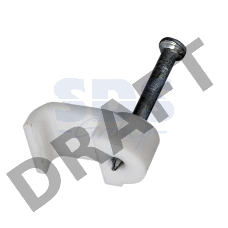 Крепеж кабеля плоский 8 х 3 мм, белый (упак. 20 шт)  REXANT