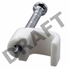 Крепеж кабеля плоский 6 х 4 мм, белый (упак. 20 шт)  REXANT