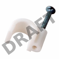 Крепеж кабеля круглый 7 мм, белый (упак. 20 шт)  REXANT