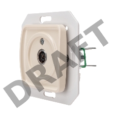 Розетка TV DEA Проходная с/у мех. Беж KRANZ (1/10/120)