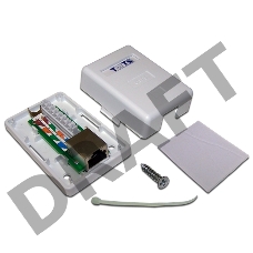 Настенная розетка, 1 порт RJ-45 категории 6, STP, белая