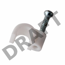 Крепеж кабеля круглый 5 мм, белый (упак. 20 шт)  REXANT