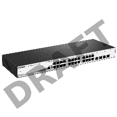 Управляемый коммутатор D-Link DGS-1210-28/ME/A2A  2 уровня с 24 портами 10/100/1000Base-T и 4 портами 1000Base-X SFP