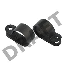 Кабельная скоба под винт REXANT 20 мм, черная, упаковка 50 шт.