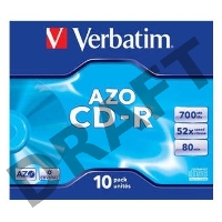 Диск CD-R Verbatim 700Mb 52x Jewel case (10шт) (43327)