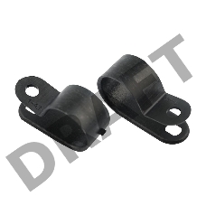 Кабельная скоба под винт REXANT 16 мм, черная, упаковка 50 шт.