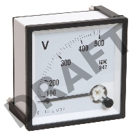 Вольтметр Э47 72х72мм 500В кл. точн. 1.5 ИЭК IPV10-6-0500-E