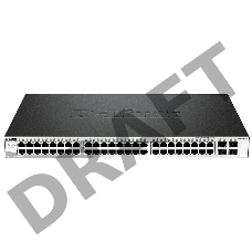 Сетевое оборудование D-Link DGS-1210-52/ME/A1A/FTA1A PROJ управляемый  коммутатор, стальной корпус,  with 48 10/100/1000Base-TX, with 4  SFP 