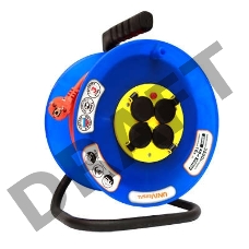 Удлинитель на катушке 4х40м с заземл. 16А IP44 ВЕМ-250 термо ПВС 3х1.5 розетки с защ. крышкой UNIVersal 9634175