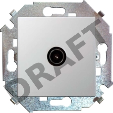 Механизм розетки TV СП Simon15 одиночная бел. Simon 1591475-030