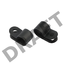 Кабельная скоба под винт REXANT 9 мм, черная, упаковка 50 шт.