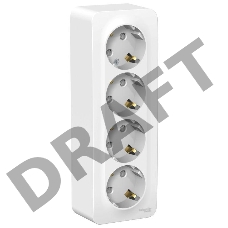 Розетка 4-м ОП BLANCA 16А 250В защ. шторки с заземл. изол. пласт. бел. SchE BLNRA011411