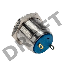 Кнопка антивандальная Ø16 Б/Фикс (2с) OFF-(ON) выпуклая (A16-A3) REXANT