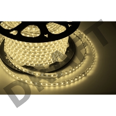 LED лента 220 В, 10х7 мм, IP67, SMD 2835, 60 LED/m, цвет свечения теплый белый, бухта 100 м