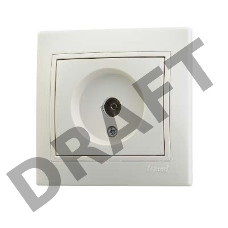 Розетка TV СП Мира проходная крем/крем. Lezard 701-0303-129