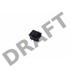 Выключатель клавишный 250V 15А (4с) (ON)-OFF черный Б/Фикс | 36-2380 | REXANT