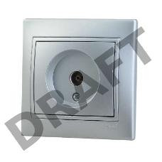 Розетка TV СП Мира оконечная метал. сер. Lezard 701-1010-130