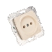 Розетка 1-ая DEA керамика б/з с/у 10А мех. Беж KRANZ (1/10/120)