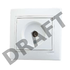 Розетка TV СП Мира оконечная бел./бел. Lezard 701-0202-130