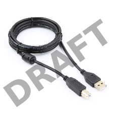 Кабель Gembird CCF-USB2-AMBM-6 USB 2.0 кабель PRO для соед. 1.8м AM/BM  позол.конт., фер.кол., пакет 