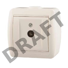 Розетка TV ОП Ната проходная бел. Lezard 710-0200-129