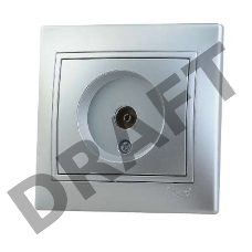 Розетка TV СП Мира проходная метал. сер. Lezard 701-1010-129