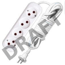 Удлинитель 4х10м без заземл. 6А IP20 У6-766М ПВС 2х0.75 UNIVersal 766М-10