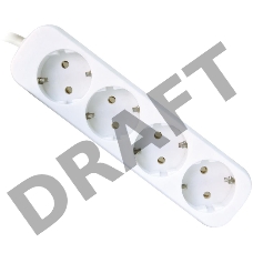 Удлинитель Defender E418 белый 1.8 м, 4 розетки 