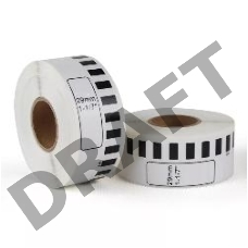 Лента Sakura DK22210  для Brother QL1060N/QL700/QL720NW/QL550/QL570/QL580N/QL1050/QL500/QL710W/QL650TD/QL570VMQL-500A/QL-560/QL-570VM/QL-650TD/QL-800/QL-810W/QL-820NWB, черный на белом, 29мм/30м, наклейка