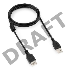 Кабель Gembird PRO CCF-USB2-AMAF-6 USB 2.0 кабель удлинительный 1.8м AM/AF  позол.конт., фер.кол.,  пакет 