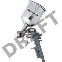 Краскопульт пневматический MATRIX 57315  краскораспылитель пневмат. с верхним бачком v=1.0л + сопла