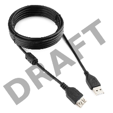 Кабель Gembird PRO CCF-USB2-AMAF-10 USB 2.0  3.0м AM/AF  позол.конт., фер.кол.,  пакет