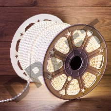 LED лента 220 В, 6.5x17 мм, IP67, SMD 2835, 180 LED/m, цвет свечения белый, 100 м