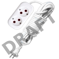 Удлинитель 2х10м без заземл. 6А IP20 У6-011М ПВС 2х0.75 UNIVersal 011М-10